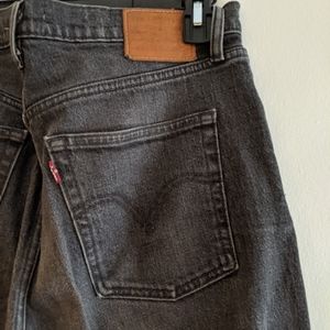 Levi's Ribcage Straight Jeans - Dark Grey/Black